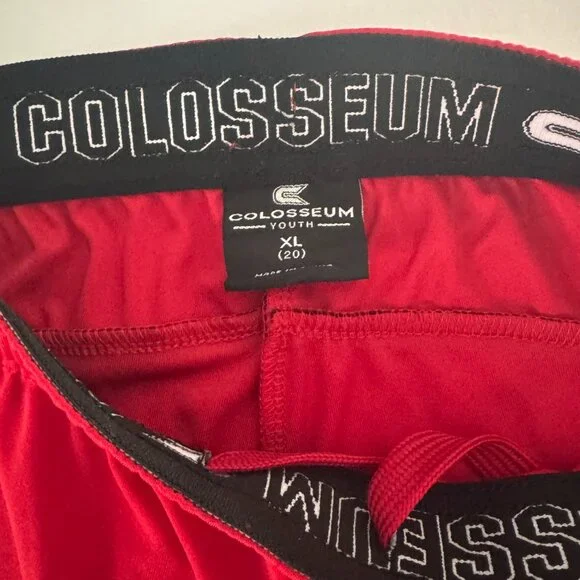 Youth Nebraska Cornhuskers Red Colosseum Logo Shorts – Youth XL - 0216 - Picture 6 of 8